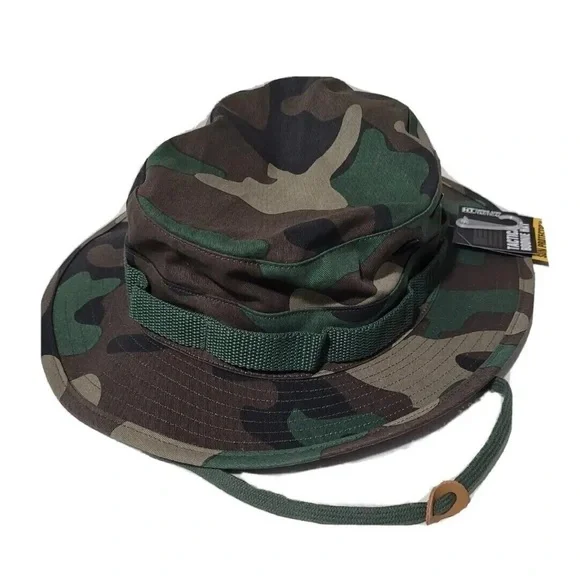 Highland Tactical Camping Backpack & Camo Boonie Bucket Hat